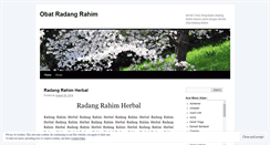 Desktop Screenshot of obatradangrahimherbal.wordpress.com
