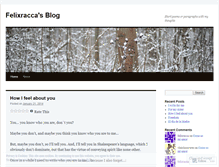 Tablet Screenshot of felixracca.wordpress.com