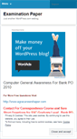 Mobile Screenshot of examinationpaper.wordpress.com