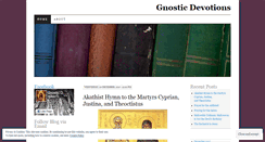 Desktop Screenshot of gnosticdevotions.wordpress.com