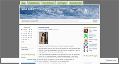 Desktop Screenshot of missbecky.wordpress.com