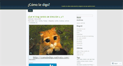 Desktop Screenshot of comoledigo.wordpress.com