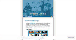 Desktop Screenshot of otownlyrics.wordpress.com