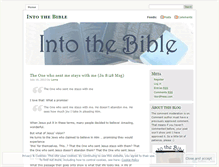 Tablet Screenshot of intothebible.wordpress.com