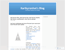 Tablet Screenshot of karibyronhot.wordpress.com