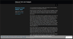 Desktop Screenshot of obscuregadgets.wordpress.com