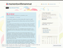 Tablet Screenshot of momentswithmommat.wordpress.com