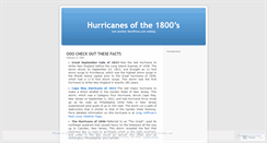 Desktop Screenshot of hurricanes1800s.wordpress.com