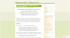 Desktop Screenshot of cop15mediators.wordpress.com