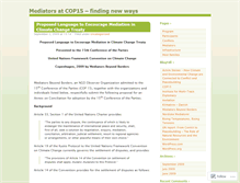 Tablet Screenshot of cop15mediators.wordpress.com