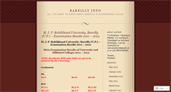 Desktop Screenshot of bareillyinfo.wordpress.com