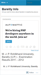 Mobile Screenshot of bareillyinfo.wordpress.com