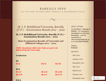 Tablet Screenshot of bareillyinfo.wordpress.com