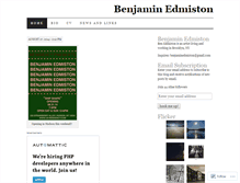 Tablet Screenshot of benjaminedmiston.wordpress.com