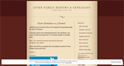 Desktop Screenshot of givenroots.wordpress.com