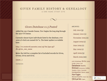 Tablet Screenshot of givenroots.wordpress.com