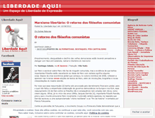 Tablet Screenshot of liberdadeaqui.wordpress.com