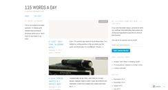 Desktop Screenshot of 115wordsaday.wordpress.com