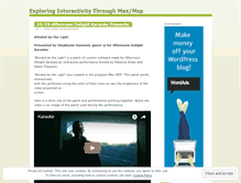 Tablet Screenshot of interactingwithmaxmsp.wordpress.com