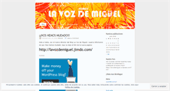 Desktop Screenshot of lavozdemiguel.wordpress.com