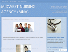 Tablet Screenshot of midwestnursingagency.wordpress.com