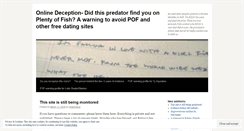 Desktop Screenshot of onlinedeception.wordpress.com