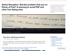 Tablet Screenshot of onlinedeception.wordpress.com