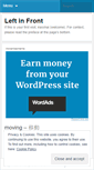 Mobile Screenshot of leftinfront.wordpress.com
