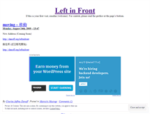 Tablet Screenshot of leftinfront.wordpress.com