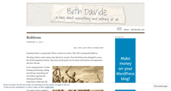Desktop Screenshot of bethdavidz.wordpress.com