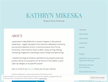 Tablet Screenshot of kathrynmikeska.wordpress.com