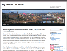 Tablet Screenshot of joyaroundtheworld.wordpress.com