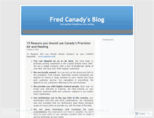 Tablet Screenshot of fredcanady.wordpress.com