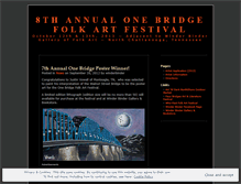 Tablet Screenshot of onebridgefolkartfestival.wordpress.com