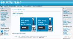 Desktop Screenshot of mymaldives.wordpress.com