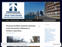 Tablet Screenshot of pinnaclescaffold.wordpress.com
