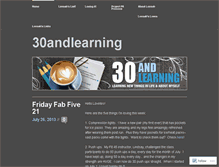 Tablet Screenshot of 30andlearning.wordpress.com