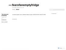 Tablet Screenshot of fearofanemptyfridge.wordpress.com