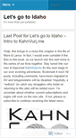 Mobile Screenshot of letsgotoidaho.wordpress.com