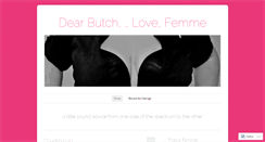 Desktop Screenshot of dearbutchlovefemme.wordpress.com