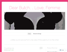 Tablet Screenshot of dearbutchlovefemme.wordpress.com