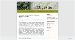 Desktop Screenshot of ecogestio.wordpress.com