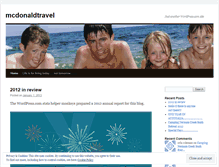 Tablet Screenshot of mcdonaldtravel.wordpress.com