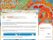 Tablet Screenshot of mjswhisper.wordpress.com