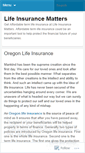 Mobile Screenshot of lifeinsurancematters.wordpress.com