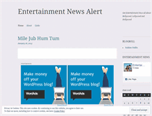 Tablet Screenshot of entertainmentnewsalert.wordpress.com