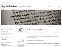 Tablet Screenshot of anglophonism.wordpress.com