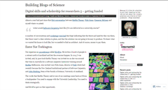 Desktop Screenshot of buildingblogsofscience.wordpress.com
