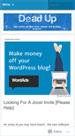 Mobile Screenshot of deadup.wordpress.com