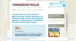 Desktop Screenshot of fondazionepaulus.wordpress.com